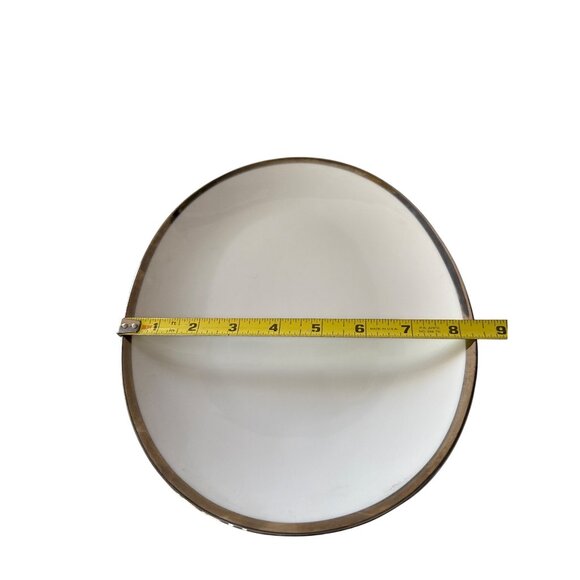 Sango Fine China Pallas Pattern 12 Inch Serving Platter Silver Rim Dinnerware - Picture 5 of 5